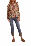 Tribal Audrey Embroidered Straight Ankle Jeans In Vintage In Green