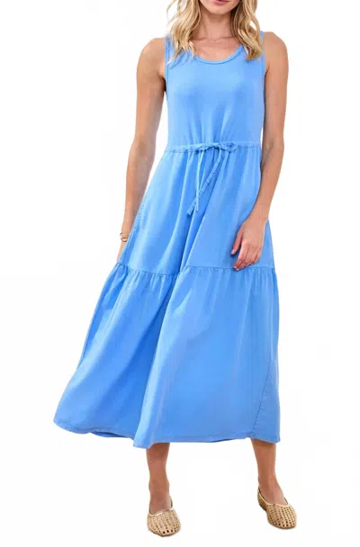 Tribal Tank Maxi Dress In Sky In Blue