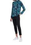 Tribal Pull On Technical Capri Pant In Black In Black