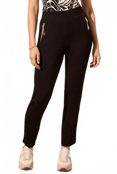 Tribal Techno Lux Contrast Trim Pant In Black
