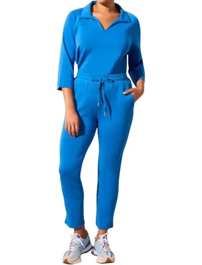Tribal Techno Lux Pull-on Capri With Side Slits In Riviera In Multi