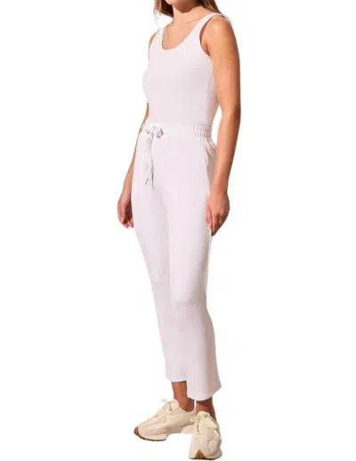Tribal Techno Lux Pull-on Capri With Side Slits In White