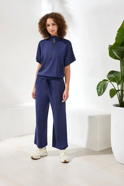Tribal Techno Lux Pull-on Drawcord Pant In Jet Blue