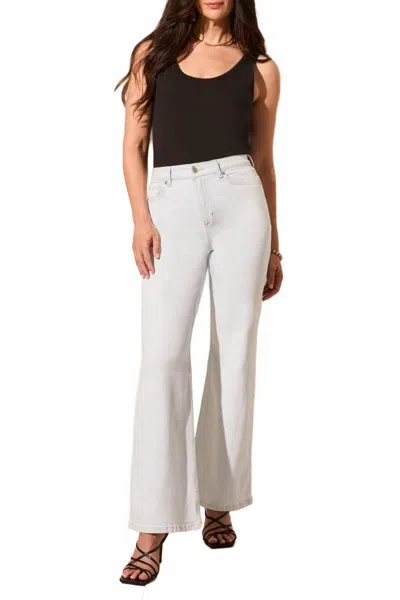 Tribal Threads Brook High Rise Hugging Jeans In Blue Dream In White