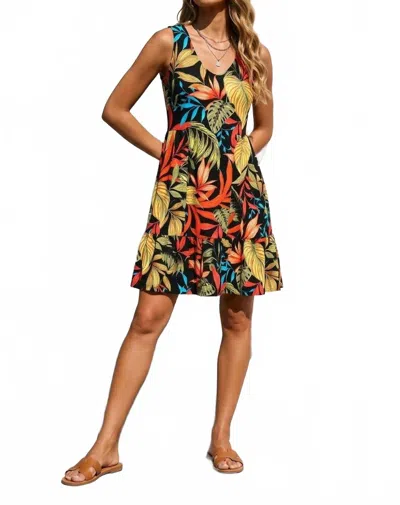 Tribal Printed Sleeveless Dress In Surfblue In Neutral
