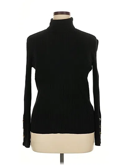 Pre-owned Tribal Turtleneck Sweater In Black