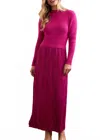 Tribal Twofer Lined Maxi Dress In Pink Flambe In Multi