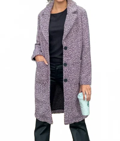 Tribal Unlined Duster Coat In Pink Lady In Purple
