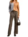 Tribal V-neck Two Tone Sweater In Cinnamon In Brown