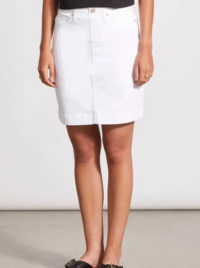Tribal Walela Pull-on Denim Skorts In White