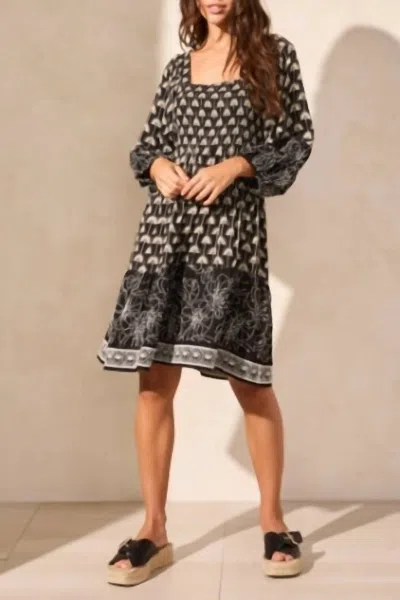Tribal Wear 2 Ways Embroidered Dress In Black