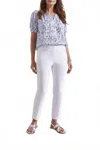 Tribal White Slit Ankle Pant In White