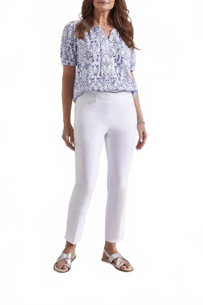 Tribal White Slit Ankle Pant