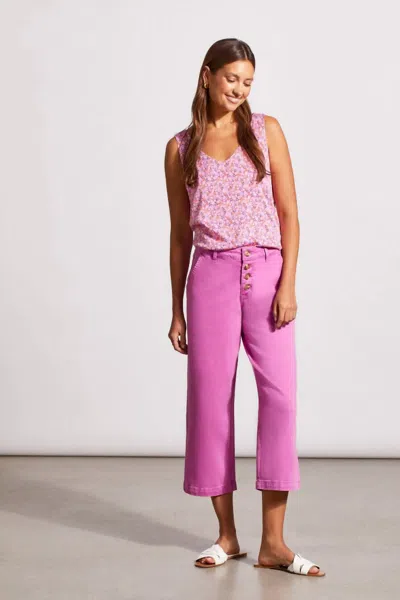 Tribal Wide Leg Crop Jeans In Mauve Lush In Multi