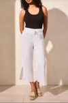 Tribal Wilma Wear 2 Ways Wide Leg Pant W/slit In White In White