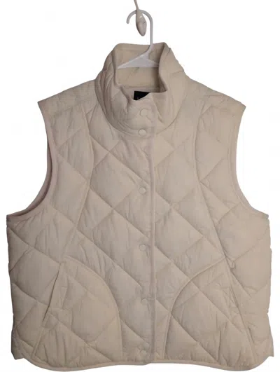 Tribal Women's A-line Puffer Vest In Moonstone In Gray