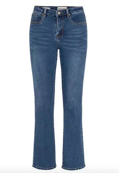 Tribal Women's Audrey Mid Rise Micro Flare Jeans In Medium Wash