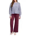 Tribal Women's Boucle Long Sleeve Crew Neck Sweater In Green