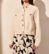 Tribal Button-front Jacket In French Oak In Neutral