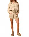 Tribal Women's Button Up Jacket In Dusty Sand In Brown