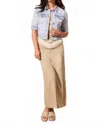 Tribal Elbow Sleeve Denim Jacket In Light Surf In Blue
