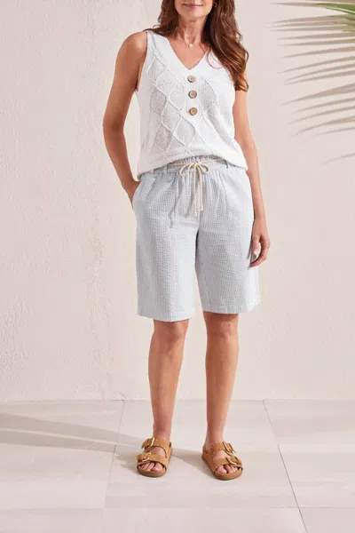 Tribal Women's Drawcord Bermuda Shorts In Zen Blue In Multi