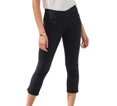 Tribal Women's Pinstripe Pull-on Pants In Black