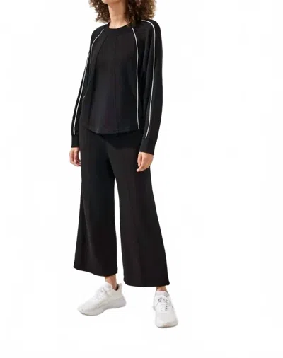 Tribal Women's Piping Sweatshirt In Black