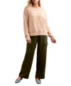 Tribal Women's Saddle Stitch Crew Neck Sweater In Multi