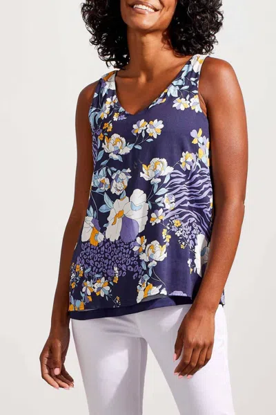 Tribal Women's Sleeveless Reversible V-neck Cami-nautical In Multi