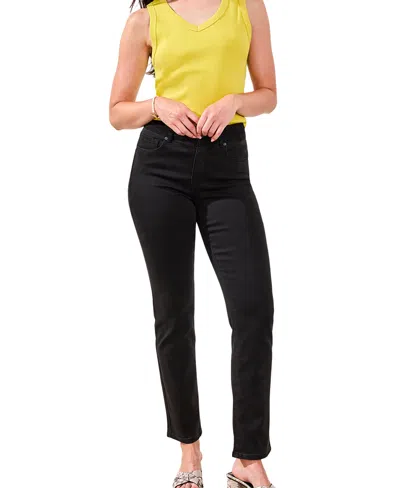 Tribal Women's Sophia Curvy Straight-leg Jeans In Black