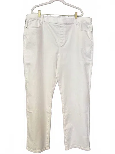 Tribal Women's Sophia Straight Pull On Pants In White