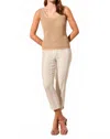 Tribal Crochet Scoop Neck Tank Top In Safari In Multi
