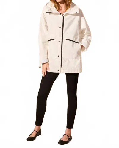 Tribal Women's Water Repellent Lined Hooded Coat In White