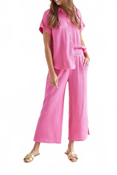 Tribal Women's Wide Leg Pant In Pink In Multi