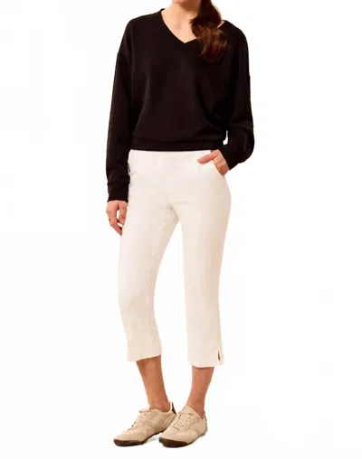 Tribal Year Round Basics Flatten It Pull On Capris Pants In White