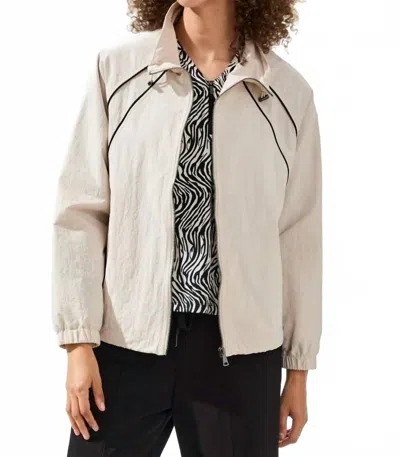 Tribal Zip Front Jacket In Sand Dune In Neutral
