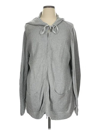 Pre-owned Tribal Zip Up Hoodie In Gray