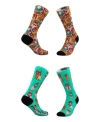 Tribe Socks Assorted 2-pack Hipster Cats & Hipster Pets Crew Socks In Assorted Pre-pack
