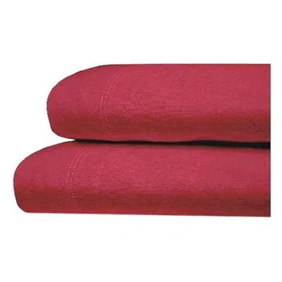Tribeca Living 100% Cotton Flannel Sheet Set In Carmine Red