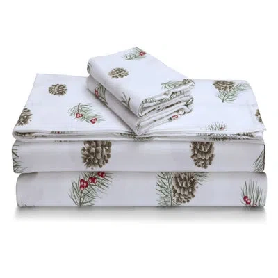 Tribeca Living 2 Piece 170 Thread Count Paisley 100% Cotton Flannel Pillowcase Set