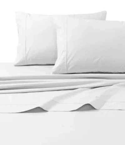 Tribeca Living 300 Thread Count Cotton Percale Extra Deep Pocket Sheet Set In Ivory