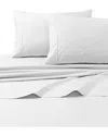 Tribeca Living 300tc Cotton Percale Extra Deep Pocket Sheet Set In White