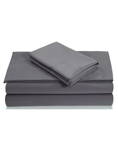 Tribeca Living 500 Thread Count Cotton 4-piece Extra Deep Pocket Sheet Set, California King In Gray