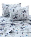 Tribeca Living Holiday Printed Cotton Flannel Extra Deep 3-pc. Sheet Set, Twin Xl In White Snowman