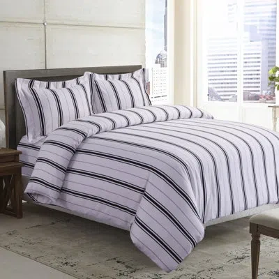Tribeca Living Duvet Cover Set In Black Gray