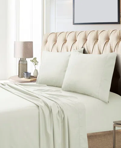 Tribeca Living Egyptian Cotton Sateen 800 Thread Count Extra Deep Pocket Cal King Sheet Set In White