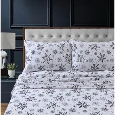 Tribeca Living Heavyweight Flannel Pillowcase In Black;white