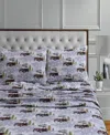 Tribeca Living Holiday Printed Cotton Flannel Extra Deep 4-pc. Sheet Set, King In Multi
