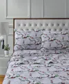 Tribeca Living Holiday Printed Cotton Flannel Extra Deep 4-pc. Sheet Set, Queen In Red